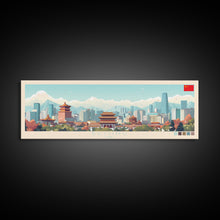 Load image into Gallery viewer, Beijing, China Panoramic Travel Poster Canvas Print, Beijing, China Painting, China Art, Beijing Travel Art, Guest Room Painting