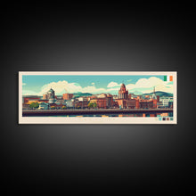 Load image into Gallery viewer, Belfast, Ireland Travel Poster Panoramic Canvas Print, Belfast, Ireland Painting, Ireland Art, Belfast Travel Art, Guest Room Painting