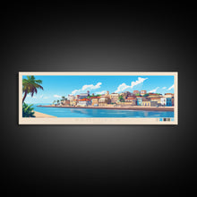 Load image into Gallery viewer, Benguela, Angola Panoramic Travel Poster Canvas Print, Benguela, Angola Painting, Angola Art, Benguela Panoramic Travel Art, Travel Painting