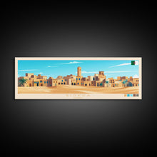Load image into Gallery viewer, Biskra, Algeria Panoramic Travel Poster Canvas Print, Biskra, Algeria Painting, Algeria Art, Biskra Travel Art, Guest Room Painting