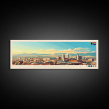 Load image into Gallery viewer, Bloemfontein, South Africa Panoramic Travel Poster Canvas Print, Bloemfontein, South Africa Painting, South Africa Art, Bloemfontein Panoramic Travel Art, Travel Painting