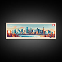 Carregar imagem no visualizador da galeria, Calgary, Canada Panoramic Travel Poster Canvas Print, Calgary, Canada Painting, Canada Art, Calgary Travel Art, Living Room Painting