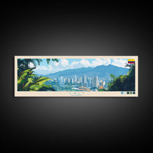 Carregar imagem no visualizador da galeria, Cali, Colombia Travel Poster Panoramic Canvas Print, Cali, Colombia Painting, Colombia Art, Cali Travel Art, Guest Room Painting