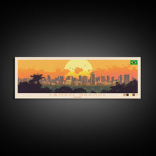 Carregar imagem no visualizador da galeria, Campo Grande, Brazil Panoramic Travel Poster Canvas Print, Campo Grande, Brazil Painting, Brazil Art, Campo Grande Panoramic Travel Art, Travel Painting