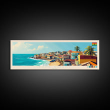 Carregar imagem no visualizador da galeria, Cape Coast, Ghana Panoramic Travel Poster Canvas Print, Cape Coast, Ghana Painting, Ghana Art, Cape Coast Panoramic Travel Art, Travel Painting