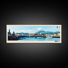 Cargar imagen en el visor de la galería, Carrickfergus, Ireland Panoramic Travel Poster Canvas Print, Carrickfergus, Ireland Painting, Ireland Art, Carrickfergus Panoramic Travel Art, Travel Painting