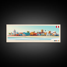 Cargar imagen en el visor de la galería, Chiclayo, Peru Panoramic Travel Poster Canvas Print, Chiclayo, Peru Painting, Peru Art, Chiclayo Travel Art, Guest Room Painting