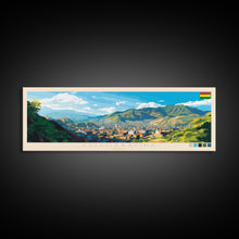 Load image into Gallery viewer, Cochabamba, Bolivia Panoramic Travel Poster Canvas Print, Cochabamba, Bolivia Painting, Bolivia Art, Cochabamba Travel Art, Living Room Painting