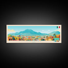 Load image into Gallery viewer, Culiacan, Mexico Panoramic Travel Poster Canvas Print, Culiacan, Mexico Painting, Mexico Art, Culiacan Panoramic Travel Art, Travel Painting