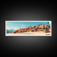 Load image into Gallery viewer, Djelfa, Algeria Panoramic Travel Poster Canvas Print, Djelfa, Algeria Painting, Algeria Art, Djelfa Panoramic Travel Art, Travel Painting
