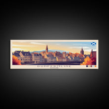 Load image into Gallery viewer, Dunfermline, Scotland Panoramic Travel Poster Canvas Print, Dunfermline, Scotland Painting, Scotland Art, Dunfermline Travel Art, Guest Room Painting