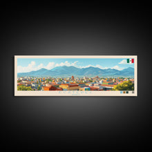 Load image into Gallery viewer, Ecatepec, Mexico Panoramic Travel Poster Canvas Print, Ecatepec, Mexico Painting, Mexico Art, Ecatepec Panoramic Travel Art, Travel Painting