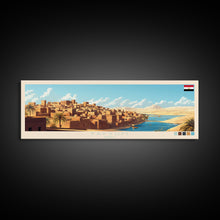 Carregar imagem no visualizador da galeria, Fayyum, Egypt Panoramic Travel Poster Canvas Print, Fayyum, Egypt Painting, Egypt Art, Fayyum Travel Art, Guest Room Painting