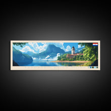 Carregar imagem no visualizador da galeria, Fernando de la Mora, Paraguay Travel Poster Panoramic Canvas Print, Fernando de la Mora, Paraguay Painting, Paraguay Art, Fernando de la Mora Travel Art, Guest Room Painting