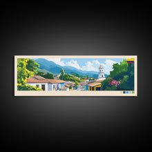 Load image into Gallery viewer, Panoramic Travel Poster Ibague, Colombia Canvas Print, Ibague, Colombia Painting, Colombia Art, Ibague Travel Art, Guest Room Painting