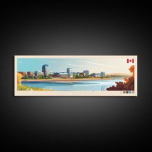 Load image into Gallery viewer, Moncton, Canada Travel Poster Panoramic Canvas Print, Moncton, Canada Painting, Canada Art, Moncton Travel Art, Guest Room Painting