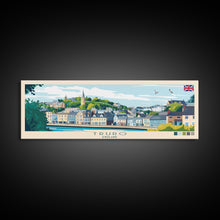 Load image into Gallery viewer, Truro, England Panoramic Travel Poster Canvas Print, Truro, England Painting, England Art, Truro Travel Art, Living Room Painting