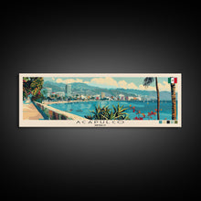 Carregar imagem no visualizador da galeria, Acapulco, Mexico Panoramic Canvas Print, Acapulco, Mexico Painting, Mexico Art, Acapulco Travel Poster, Travel Art, Guest Room Painting