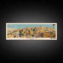 Load image into Gallery viewer, Amman, Jordan Panoramic Canvas Print, Amman, Jordan Painting, Jordan Art, Amman Travel Poster, Travel Art, Guest Room Painting