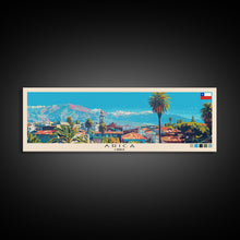Load image into Gallery viewer, Arica, Chile Panoramic Canvas Print, Arica, Chile Painting, Chile Art, Arica Travel Poster, Travel Art, Guest Room Painting