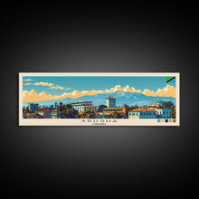 Carregar imagem no visualizador da galeria, Arusha, Tanzania Panoramic Canvas Print, Arusha, Tanzania Painting, Tanzania Art, Arusha Travel Poster, Travel Art, Housewarming Gift