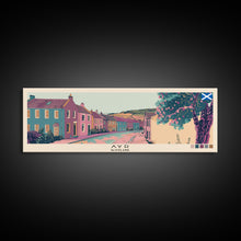 Load image into Gallery viewer, Ayr, Scotland Panoramic Canvas Print, Ayr, Scotland Painting, Scotland Art, Ayr Travel Poster, Travel Art, Guest Room Painting
