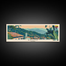 Load image into Gallery viewer, Bello, Colombia Panoramic Canvas Print, Bello, Colombia Painting, Colombia Art, Bello Travel Poster, Travel Art, Living Room Painting