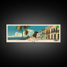 Load image into Gallery viewer, Belem, Brazil Panoramic Canvas Print, Belem, Brazil Painting, Brazil Art, Belem Travel Poster, Travel Art, Housewarming Gift