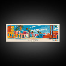 Load image into Gallery viewer, Biskra, Algeria Panoramic Canvas Print, Biskra, Algeria Painting, Algeria Art, Biskra Travel Poster, Travel Art, Living Room Painting
