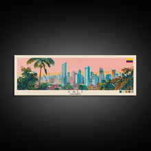 Carregar imagem no visualizador da galeria, Cali, Colombia Panoramic Canvas Print, Cali, Colombia Painting, Colombia Art, Cali Travel Poster, Travel Art, Vacation Gift