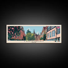 Carregar imagem no visualizador da galeria, Canterbury, England Panoramic Canvas Print, Canterbury, England Painting, England Art, Canterbury Travel Poster, Travel Art, Vacation Gift