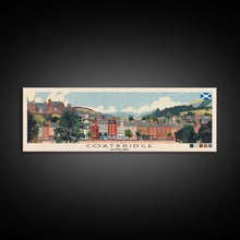 Cargar imagen en el visor de la galería, Coatbridge, Scotland Panoramic Canvas Print, Coatbridge, Scotland Painting, Scotland Art, Coatbridge Travel Poster, Travel Art, Guest Room Painting
