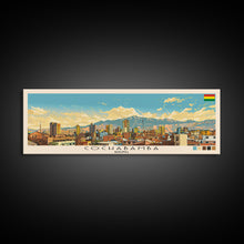 Load image into Gallery viewer, Cochabamba, Bolivia Panoramic Canvas Print, Cochabamba, Bolivia Painting, Bolivia Art, Cochabamba Travel Poster, Travel Art, Living Room Painting