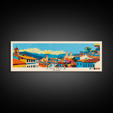 Load image into Gallery viewer, Cuenca, Ecuador Panoramic Canvas Print, Cuenca, Ecuador Painting, Ecuador Art, Cuenca Travel Poster, Travel Art, Guest Room Painting
