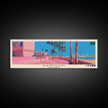 Load image into Gallery viewer, Dammam, Saudi Arabia Panoramic Canvas Print, Dammam, Saudi Arabia Painting, Saudi Arabia Art, Dammam Travel Poster, Travel Art, Vacation Gift