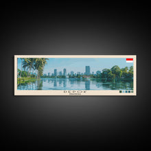 Load image into Gallery viewer, Depok, Indonesia Panoramic Canvas Print, Depok, Indonesia Painting, Indonesia Art, Depok Travel Poster, Travel Art, Guest Room Painting