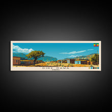 Load image into Gallery viewer, Dire Dawa, Ethiopia Panoramic Canvas Print, Dire Dawa, Ethiopia Painting, Ethiopia Art, Dire Dawa Travel Poster, Travel Art, Vacation Gift