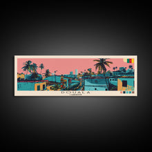 Load image into Gallery viewer, Douala, Cameroon Panoramic Canvas Print, Douala, Cameroon Painting, Cameroon Art, Douala Travel Poster, Travel Art, Vacation Gift