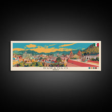 Load image into Gallery viewer, Durango, Mexico Panoramic Canvas Print, Durango, Mexico Painting, Mexico Art, Durango Travel Poster, Travel Art, Guest Room Painting
