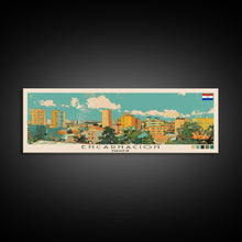 Load image into Gallery viewer, Encarnacion, Paraguay Panoramic Canvas Print, Encarnacion, Paraguay Painting, Paraguay Art, Encarnacion Travel Poster, Travel Art, Housewarming Gift
