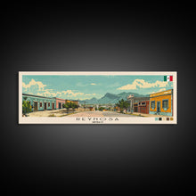 Load image into Gallery viewer, Reynosa, Mexico Panoramic Canvas Print, Reynosa, Mexico Painting, Mexico Art, Reynosa Travel Poster, Travel Art, Guest Room Painting