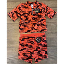 Load image into Gallery viewer, SEAMLESS CAMO ZIP NECK CROP&SHORT SET