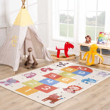 Cargar imagen en el visor de la galería, Colorful Hopscotch Washable Kids Rug