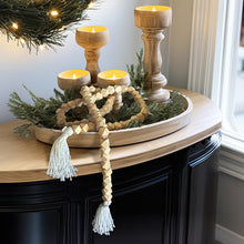 Load image into Gallery viewer, Bohemian Geometric Wood Garland with Tassels