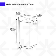 Carregar imagem no visualizador da galeria, Italian Carrara Side Table