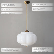 Load image into Gallery viewer, Handcrafted Bulbous Milk Glass Pendant