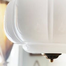 Load image into Gallery viewer, Handcrafted Bulbous Milk Glass Pendant