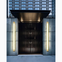 Load image into Gallery viewer, Black/Gold Outdoor Waterproof LED Long Wall Lamp for Garden, Villa, Porch
