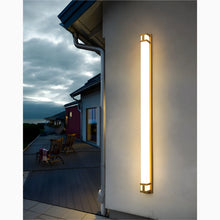 Load image into Gallery viewer, Black/Gold Outdoor Waterproof LED Long Wall Lamp for Garden, Villa, Porch