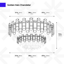 Carregar imagem no visualizador da galeria, Golden Halo Chandelier